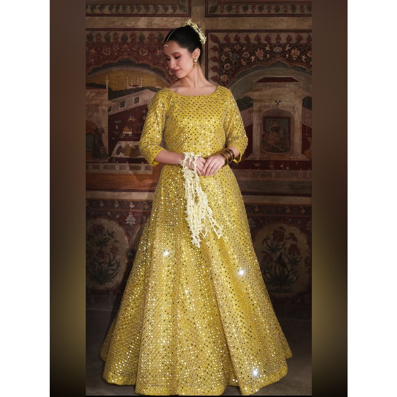 Pakistani Designer Custom Made Real Mirror Lehenga Choli Bridal Wedding